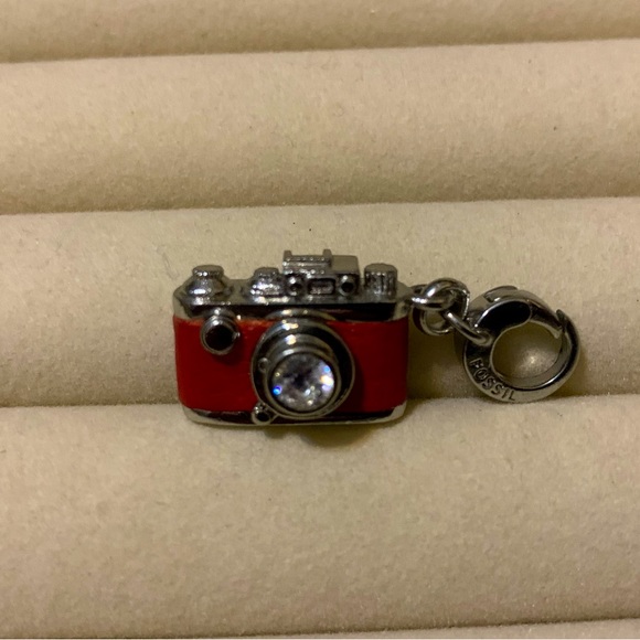 Fossil Jewelry - Fossil red camera charm